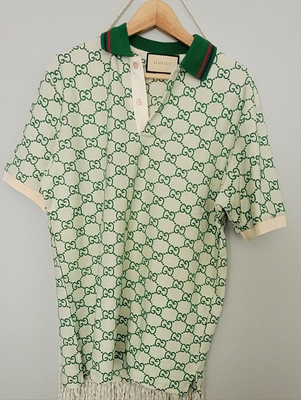 👕GUCCI Embroidered🇮🇹 GG Polo  shirt✨️